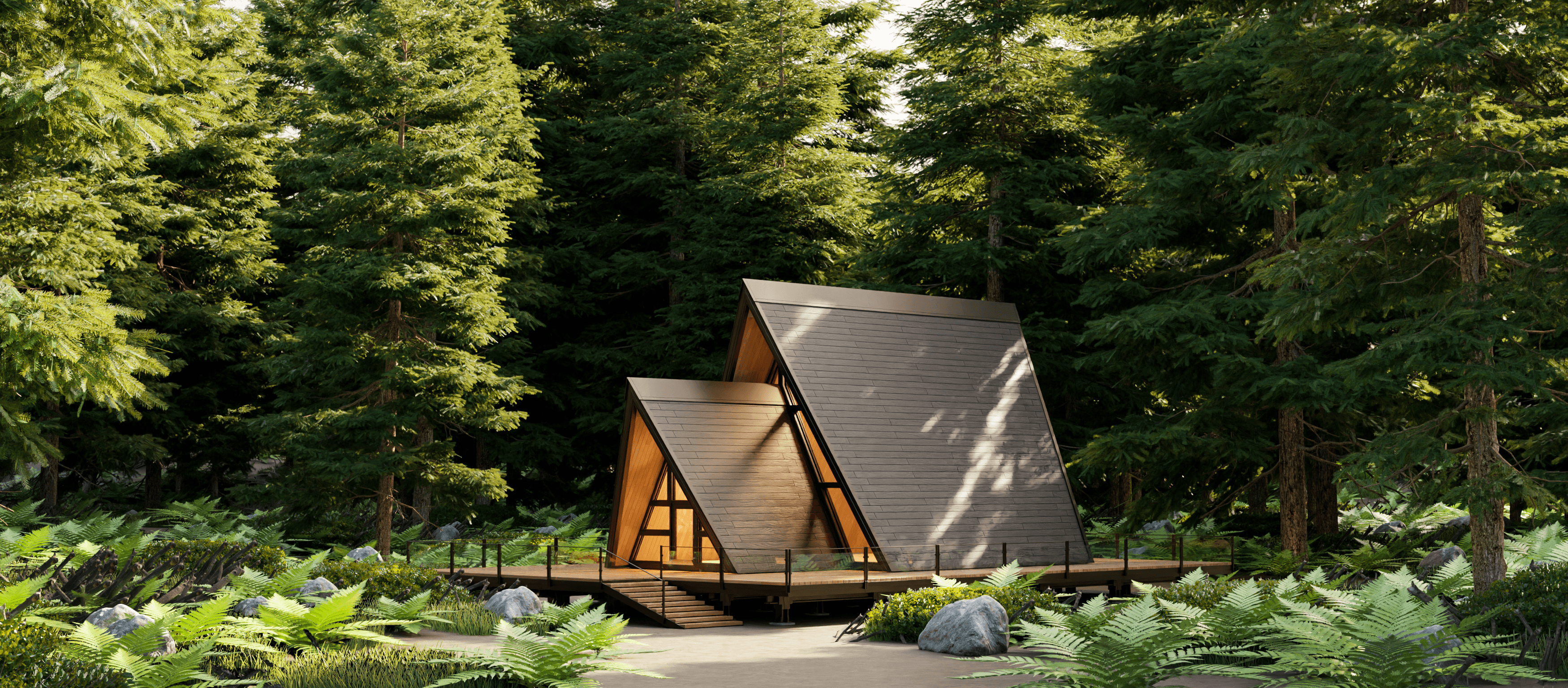 Forest Bungalow — 3D Exterior Visualization